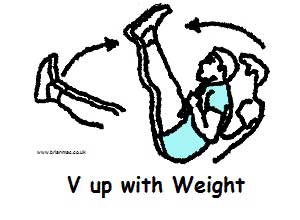 V up with weight